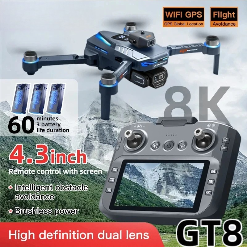 Drone Gps Mount - Oryginalny dron GT8 8K Profesjonalny z