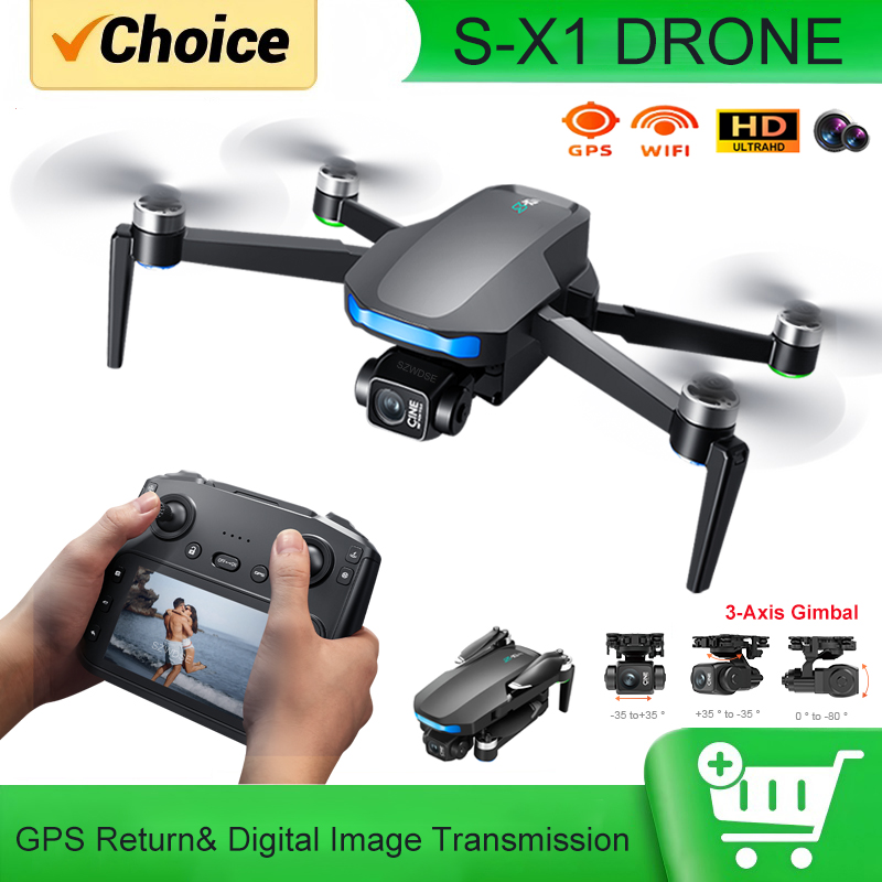 Dron S-X1 MAX z GPS, wyposażon – Drone Gimbal recenzja i cena